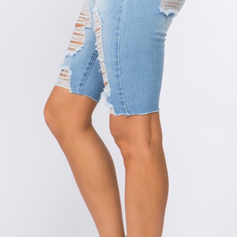 Distressed Bermuda Shorts - Picture 2 of 2